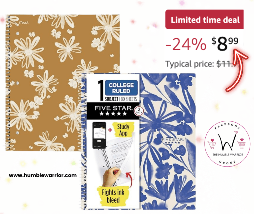 2-pack of Five Star Spiral Notebooks!